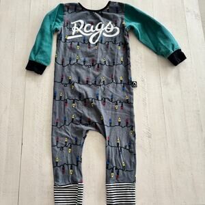 RAGS to Raches Christmas Lights Romper Size 2T VGUC